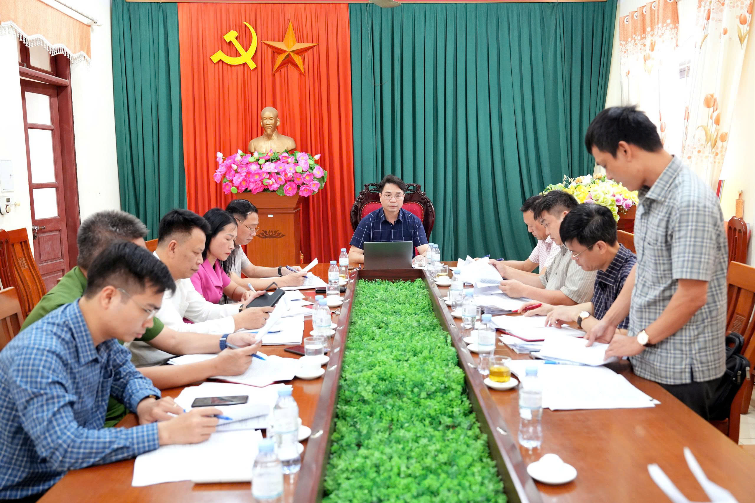 Thường trực Đảng ủy xã Châu Ninh họp đánh giá hoạt động các Ban Chỉ đạo