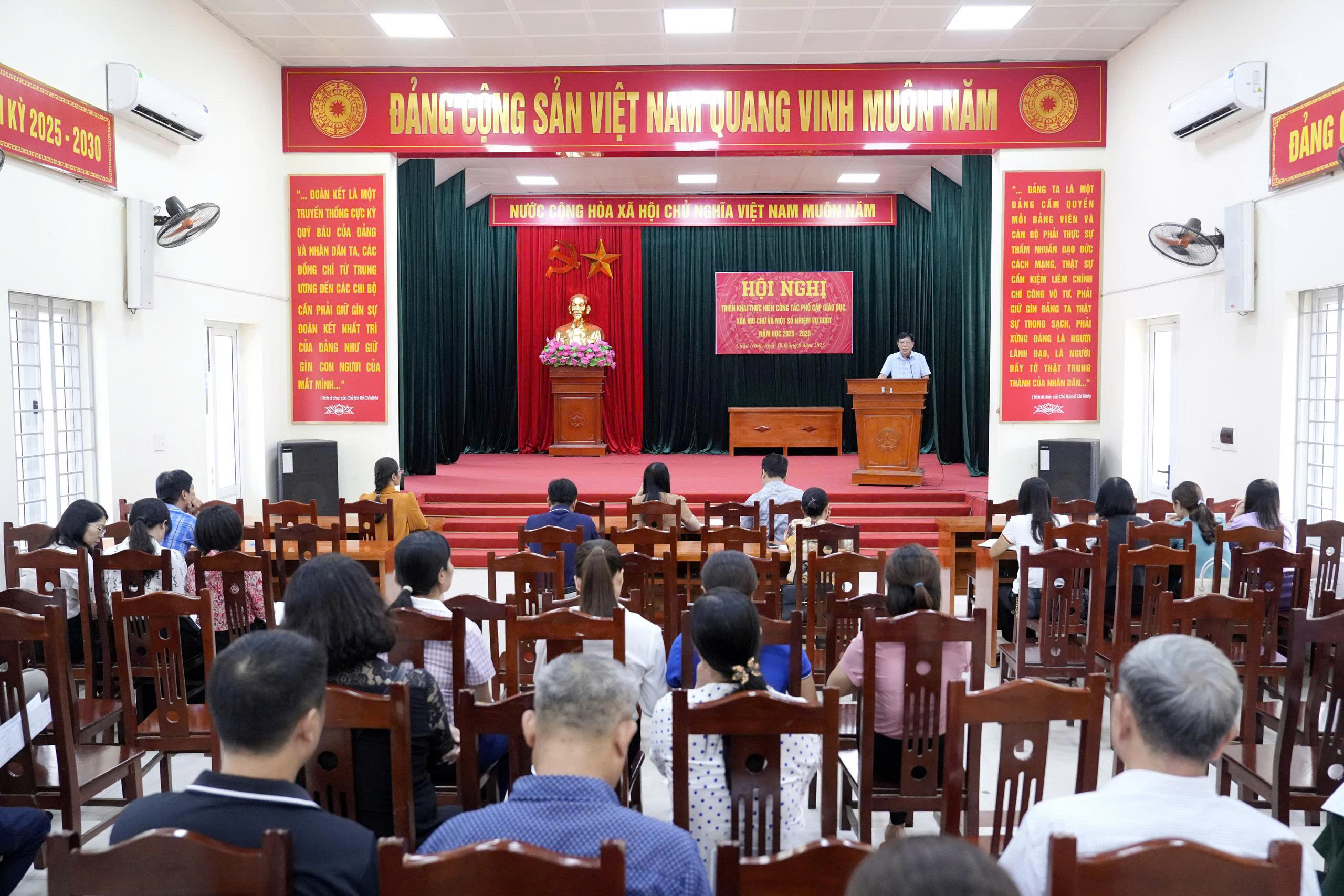 Xã Châu Ninh triển khai công tác phổ cập giáo dục, xóa mù chữ và công tác chuẩn bị cho năm học 2025 – 2026