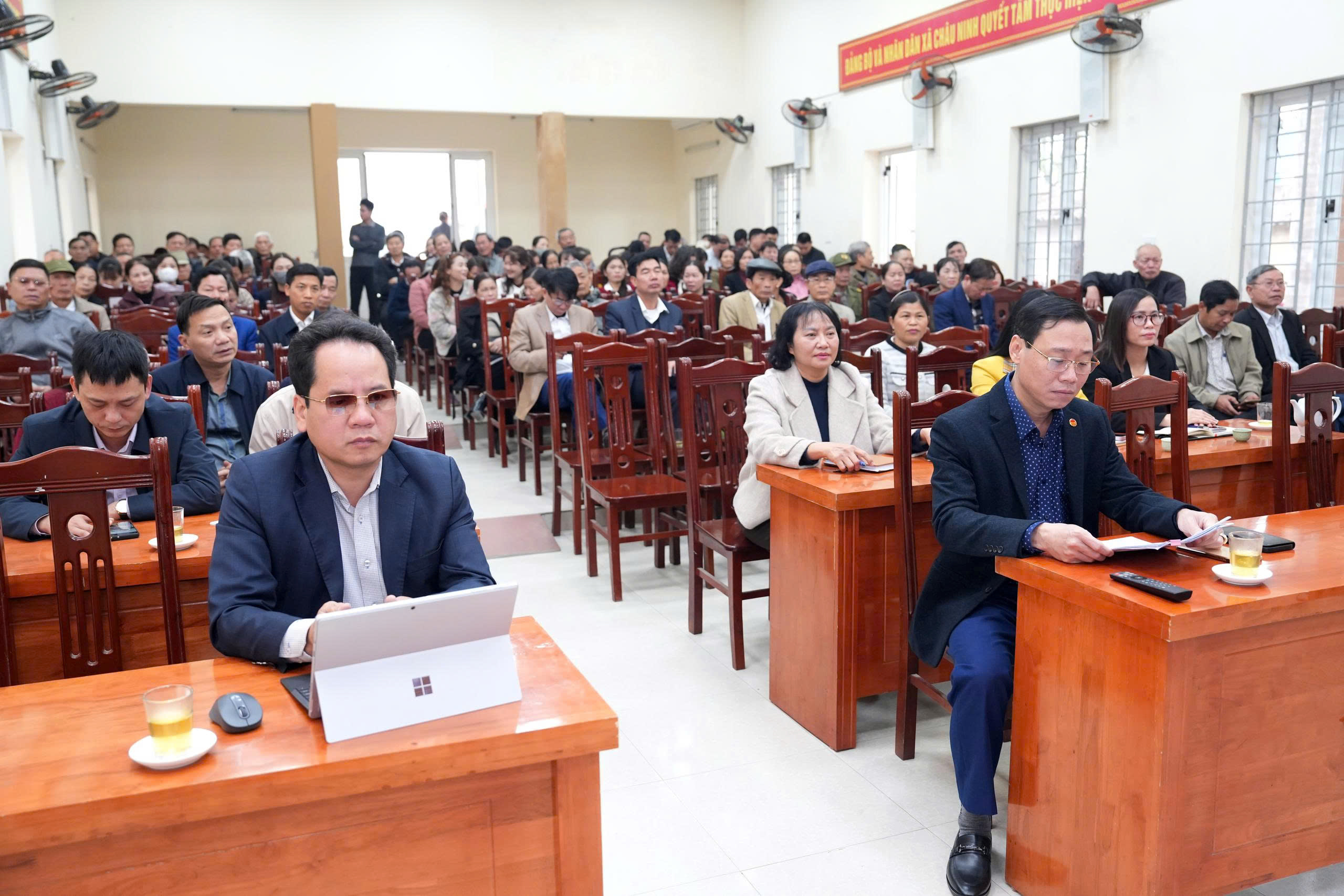 Xã Châu Ninh tham dự Hội nghị trực tuyến tập huấn về nghiệp vụ công tác bầu cử