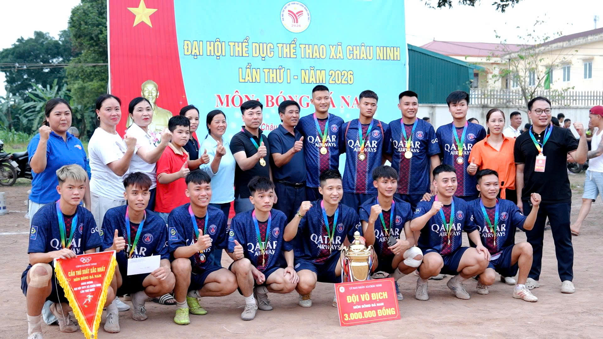 Chung kết và trao giải Giải bóng đá nam Đại hội Thể dục Thể thao xã Châu Ninh lần thứ I, năm 2026