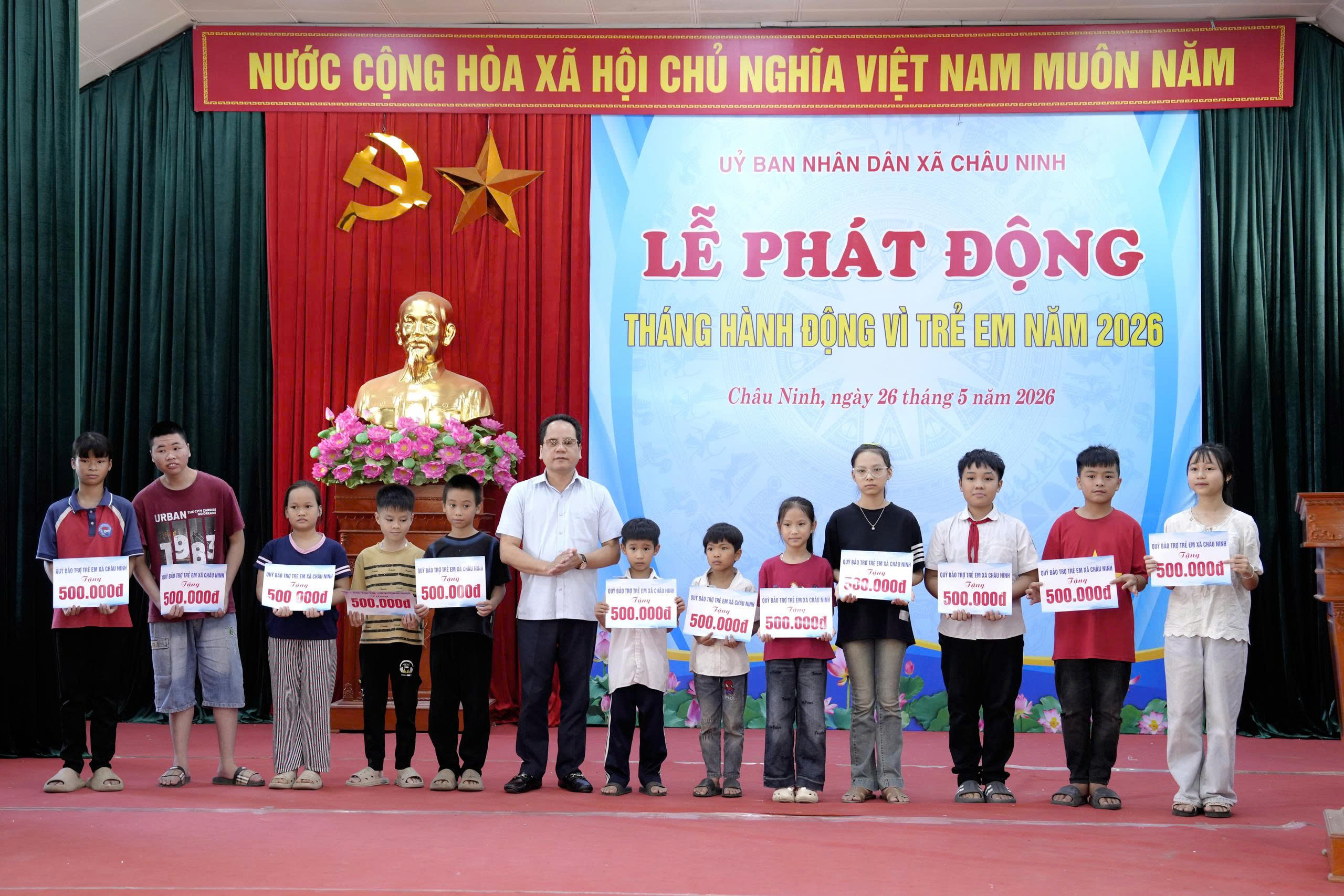 Xã Châu Ninh phát động Tháng hành động vì trẻ em