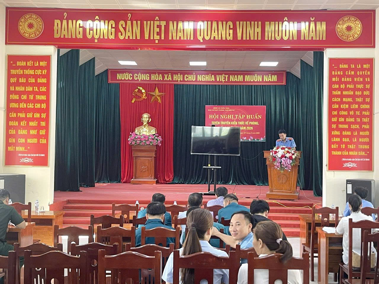 Xã Châu Ninh tập huấn kiến thức phòng, chống thiên tai năm 2026