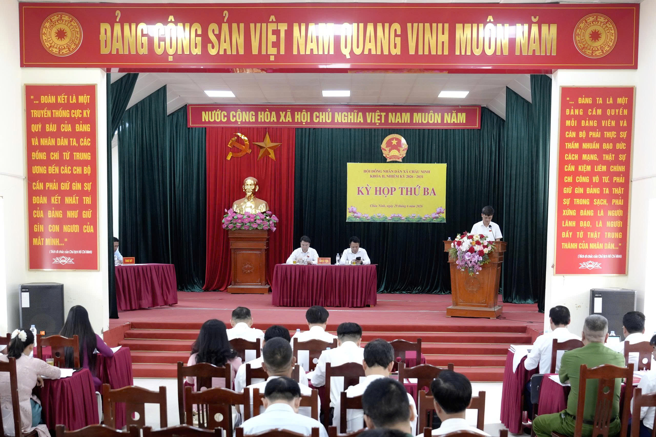 HĐND xã Châu Ninh tổ chức Kỳ họp thứ Ba, khóa II, nhiệm kỳ 2026 - 2031