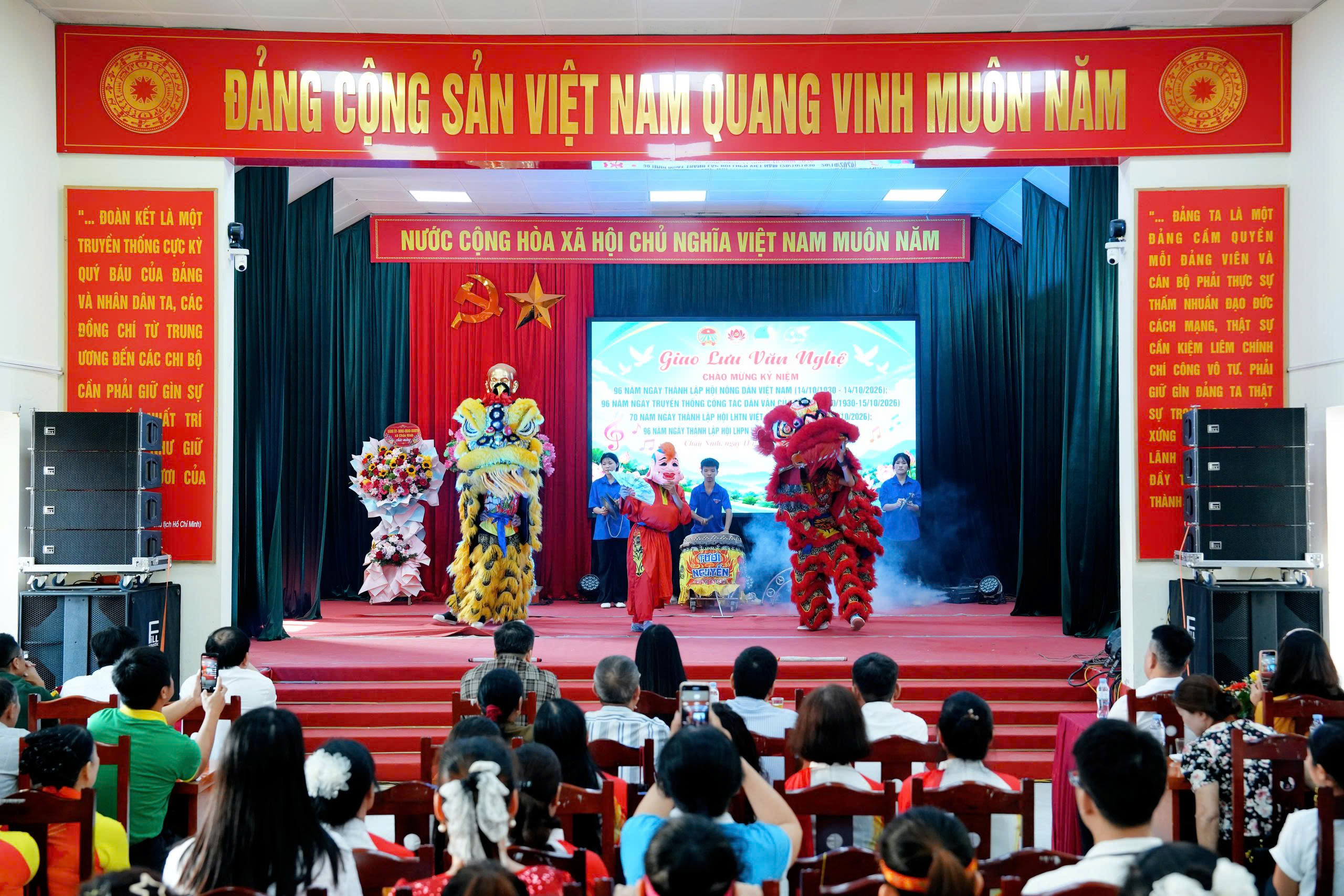 Xã Châu Ninh tổ chức giao lưu văn nghệ chào mừng các ngày truyền thống của Mặt trận và các tổ chức chính trị – xã hội